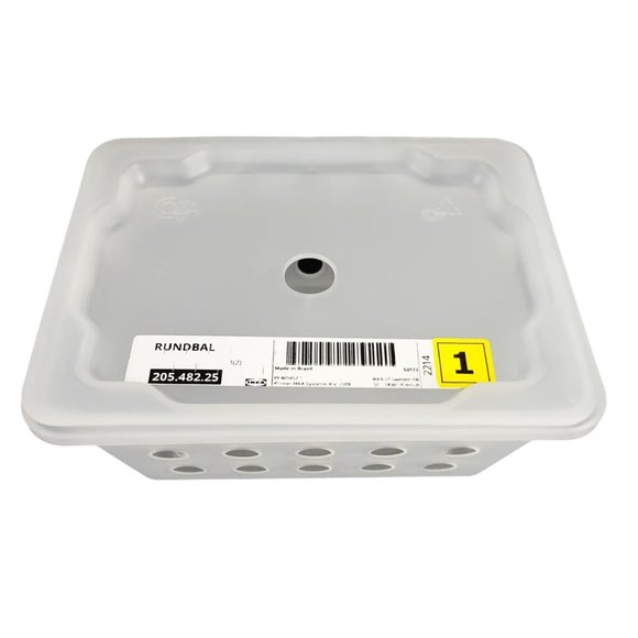 IKEA RUNDBAL Storage box with lid, natural - Picture 14 of 15